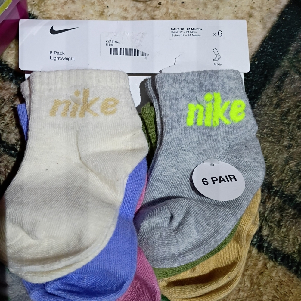 Nike Infant Athletic Socks 6-Pack - Multicolor